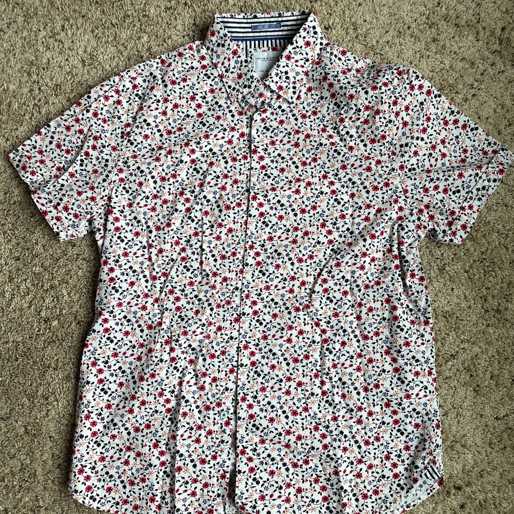 Denim & Flower Floral Print Button-Up Shirt Size M